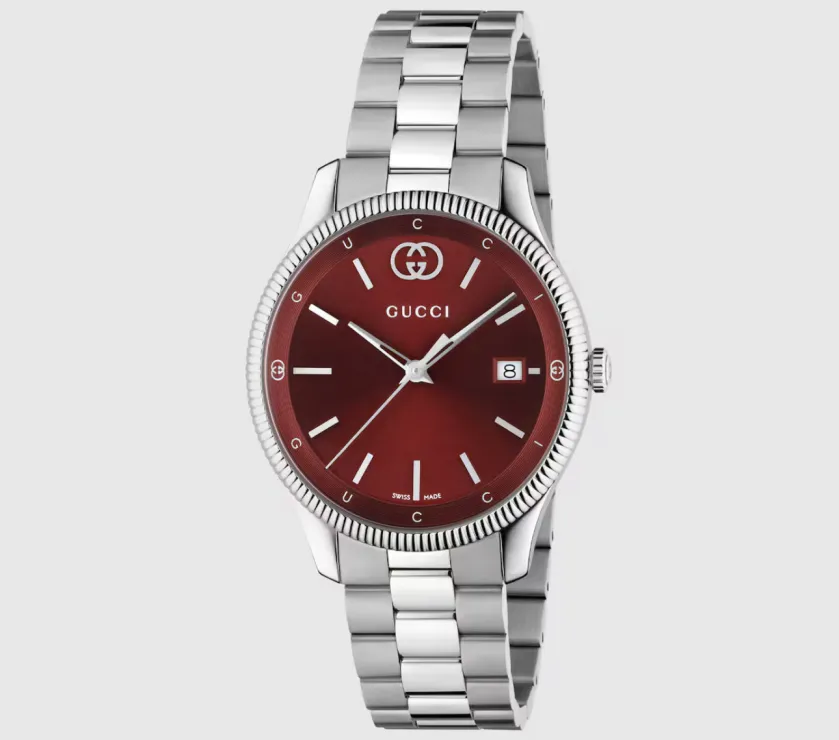 Gucci G-Timeless Burgundy Dial YA1264239 Quartz Steel bracelet Watch