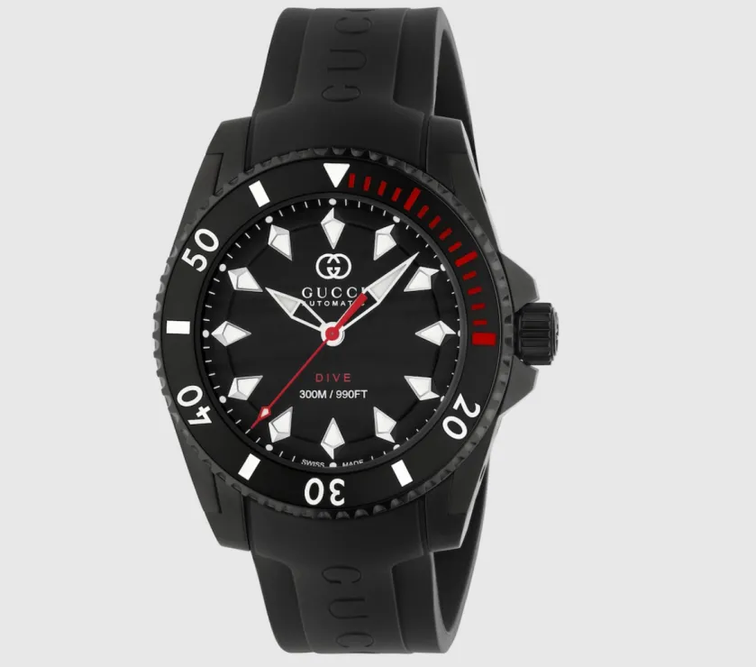 Gucci Dive Black Dial YA136361 Automatic Montre 40MM