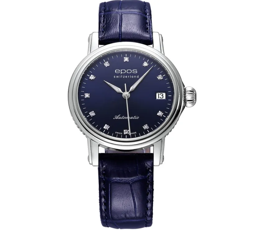 Epos 4390 Diamond Blue 152.20.86.16 6253 Women Watch Leather Strap