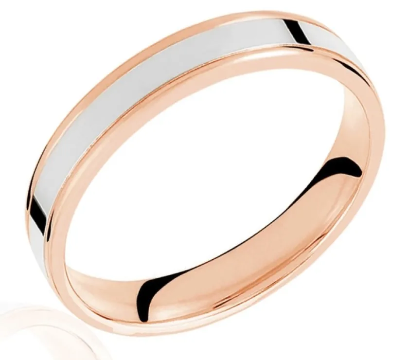 Alliance Hevan Ruban Or Bicolore 9K Gold