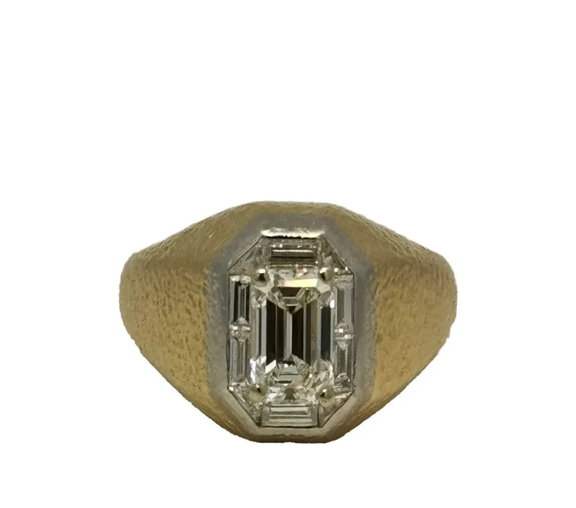 Vintage Diamond 18k Gold and Platinum Ring