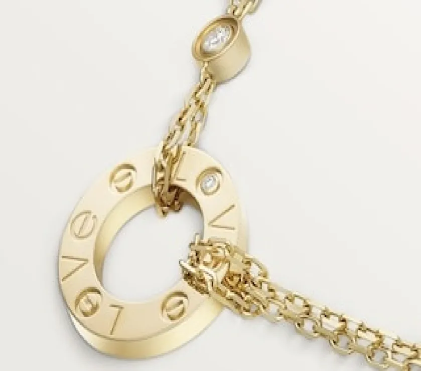 Cartier Leve 2 Diamond 18K Yellow Gold Pendant