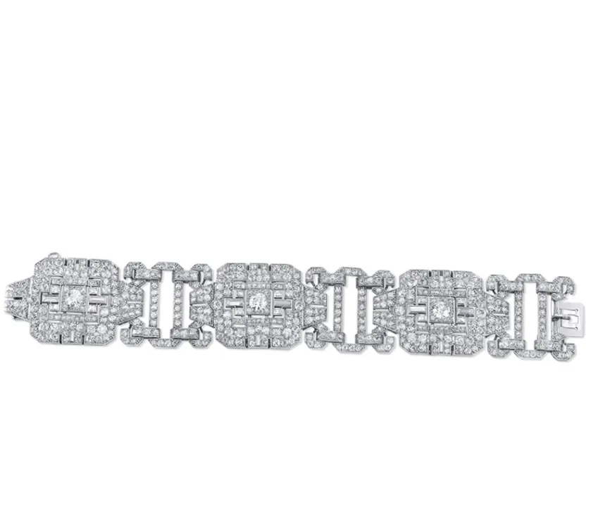 Art Deco Diamond And Platinum Bracelet