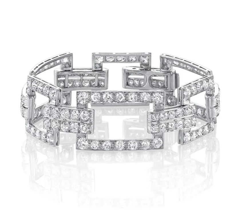 Art Deco Diamond Link Bracelet