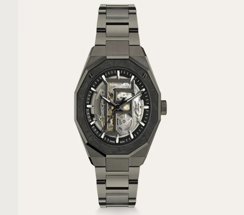 Salvatore Ferragamo Edge Skeleton Automatic Watch