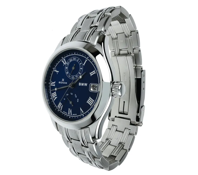 EDOX BMW POWER RESERVE AUTOMATIC BLUE DIAL SPECIAL EDITION WRISTWATCH