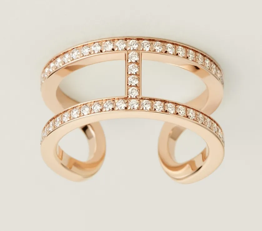 Hermes Ever Chaine D ancre 18K Ring Medium Model