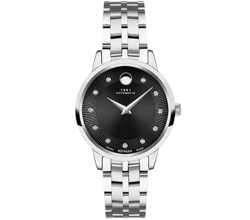 Movado 1881 Natural Diamond in Dial SS Automatic Ladies Watch