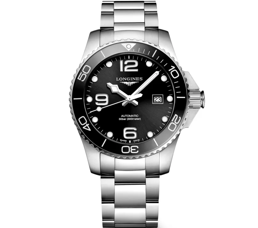 LONGINES HYDROCONQUEST L3.782.4.56.6 AUTOMATIC BLACK CERAMIC 43MM