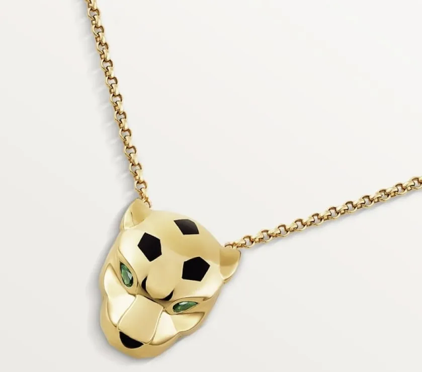 Panthere De Cartier Onyx 18K Yellow Gold Pendant Unisex