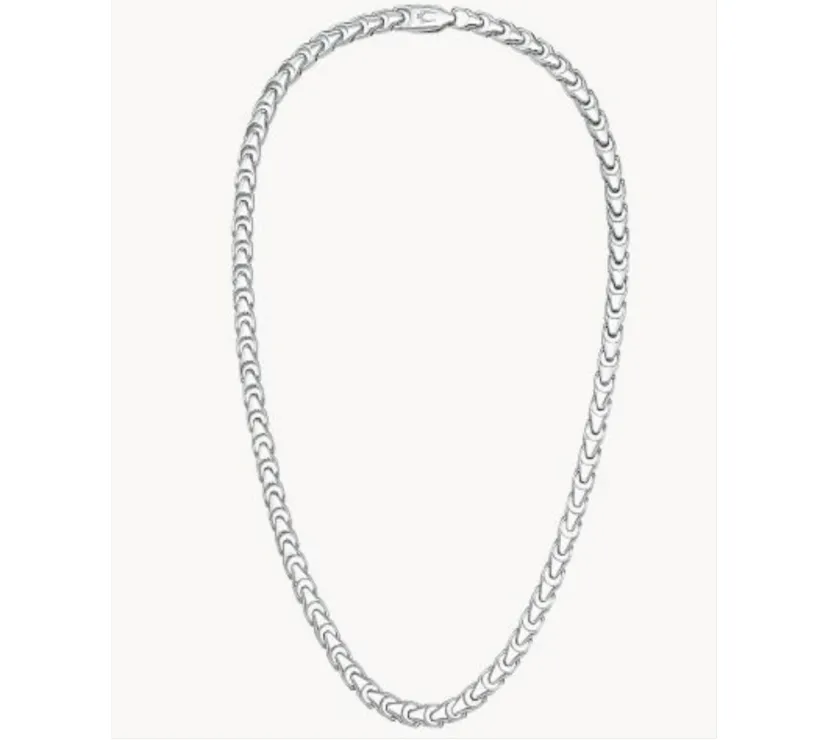 Bulova Link BVC1062-WSNA Signature Logo Sterling Silver Bracelet Men'